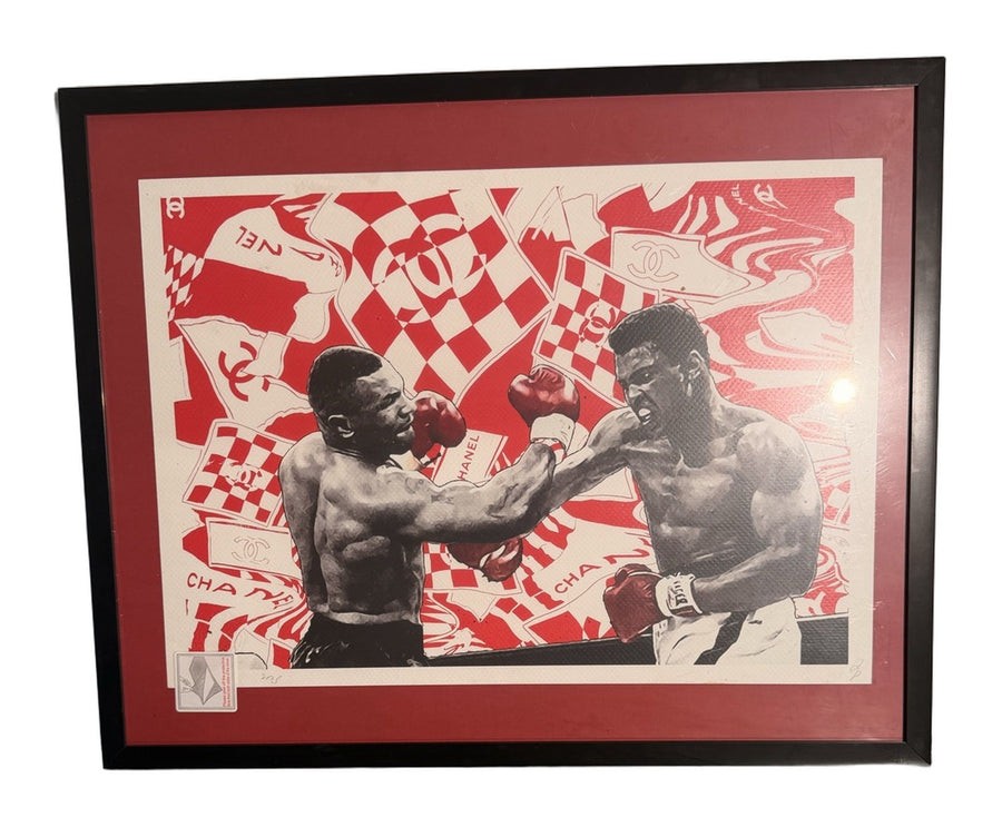 Death NYC Signed Mike Tyson vs Muhammad Ali Chanel Framed 16x20 Print COA /100