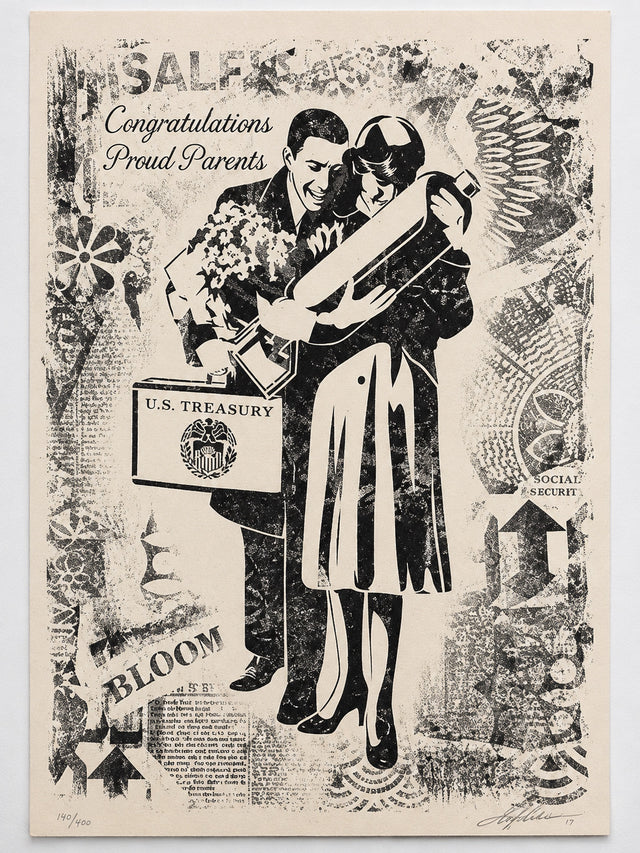 Shepard Fairey Proud Parents Signed Numbered 18x24 Screen Print OBEY Street Art