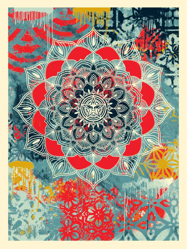 Shepard Fairey Chaos Mandala 2025 Signed Numbered #49/550 OBEY 18x24 Print