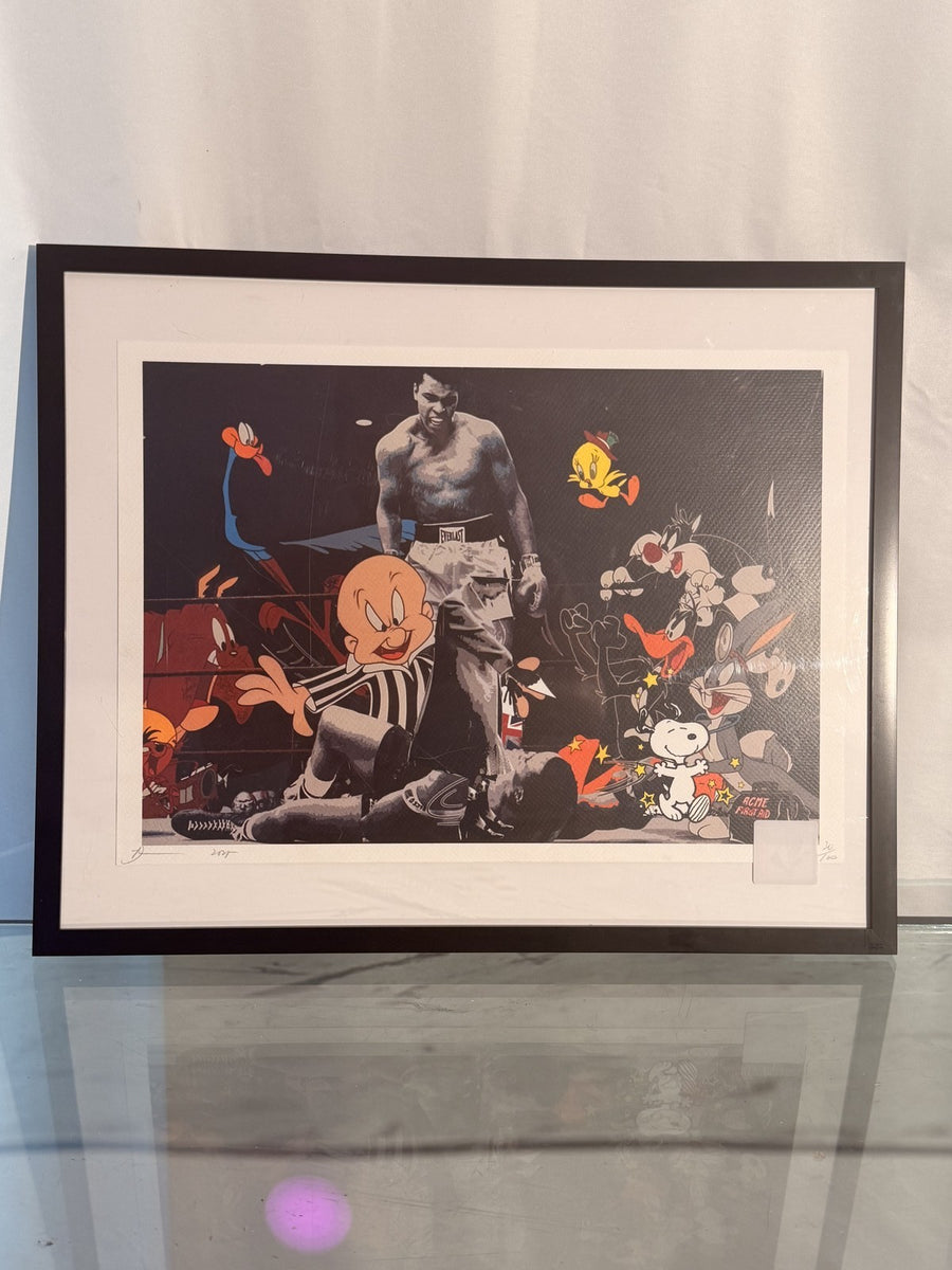 Death NYC Mike Tyson Looney Tunes Signed Numbered LTD 100 FRAMED Boxing Pop Art