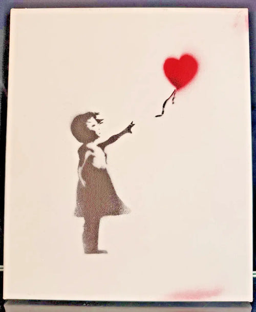 Banksy Girl with Balloon Dismaland 2/12 Signed Stencil Canvas 2015 Ticket
