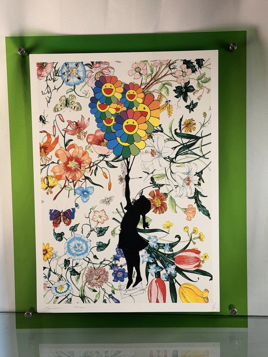 Death NYC Banksy Balloon Girl Murakami Flowers Gucci Flora Pop Art Signed Print - Gauntlet Gallery