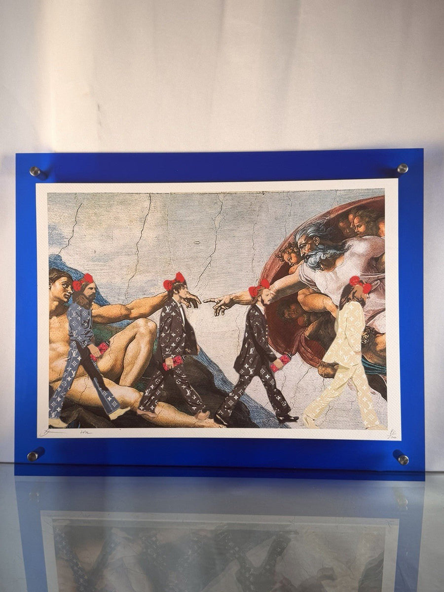 Death NYC Creation of Adam Beatles Louis Vuitton Hello Kitty Signed Print 2025 - Gauntlet Gallery