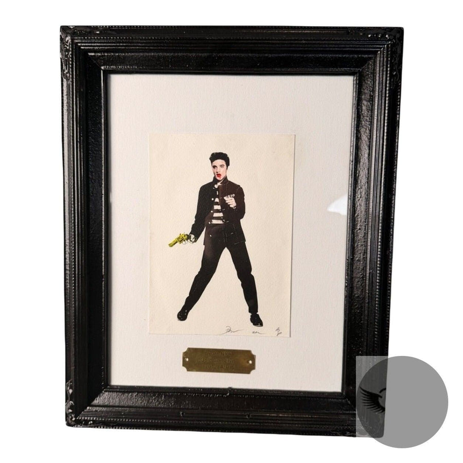 Death NYC — Gold Gun Elvis 2012 A/P Artist Proof Framed - Gauntlet Gallery