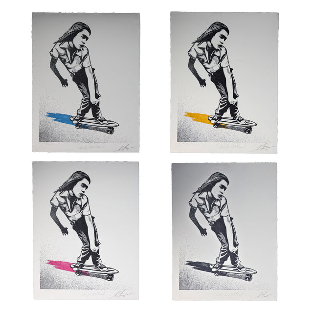 Shepard Fairey x Hugh Holland Styles Change Style Endures Complete Set 4 Signed
