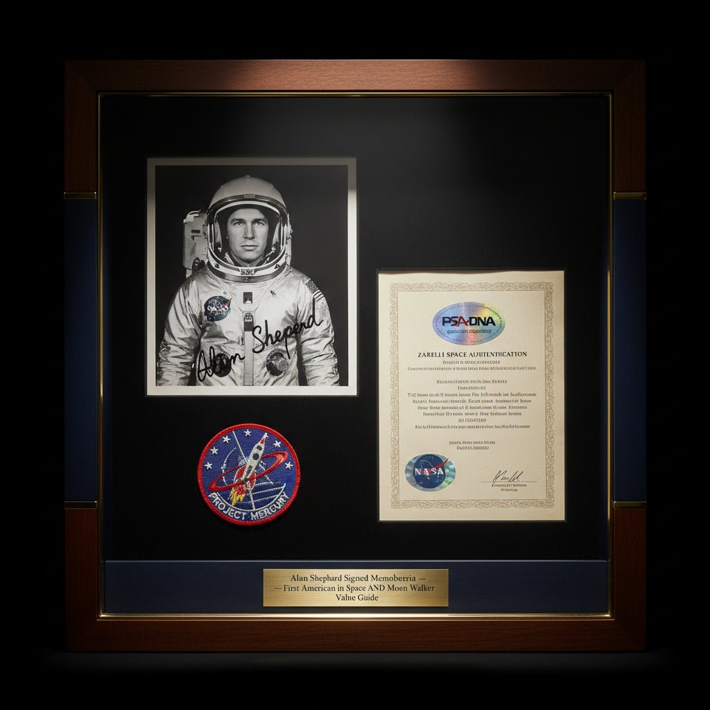 Alan Shepard Signed Memorabilia — First American in Space AND Moon Walker Value Guide - Gauntlet Gallery