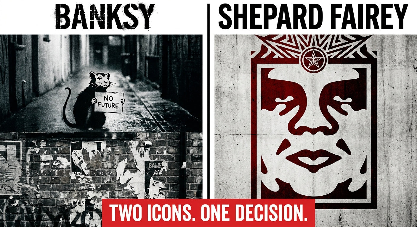 Banksy vs. Shepard Fairey: A Collector's Comparison - Gauntlet Gallery