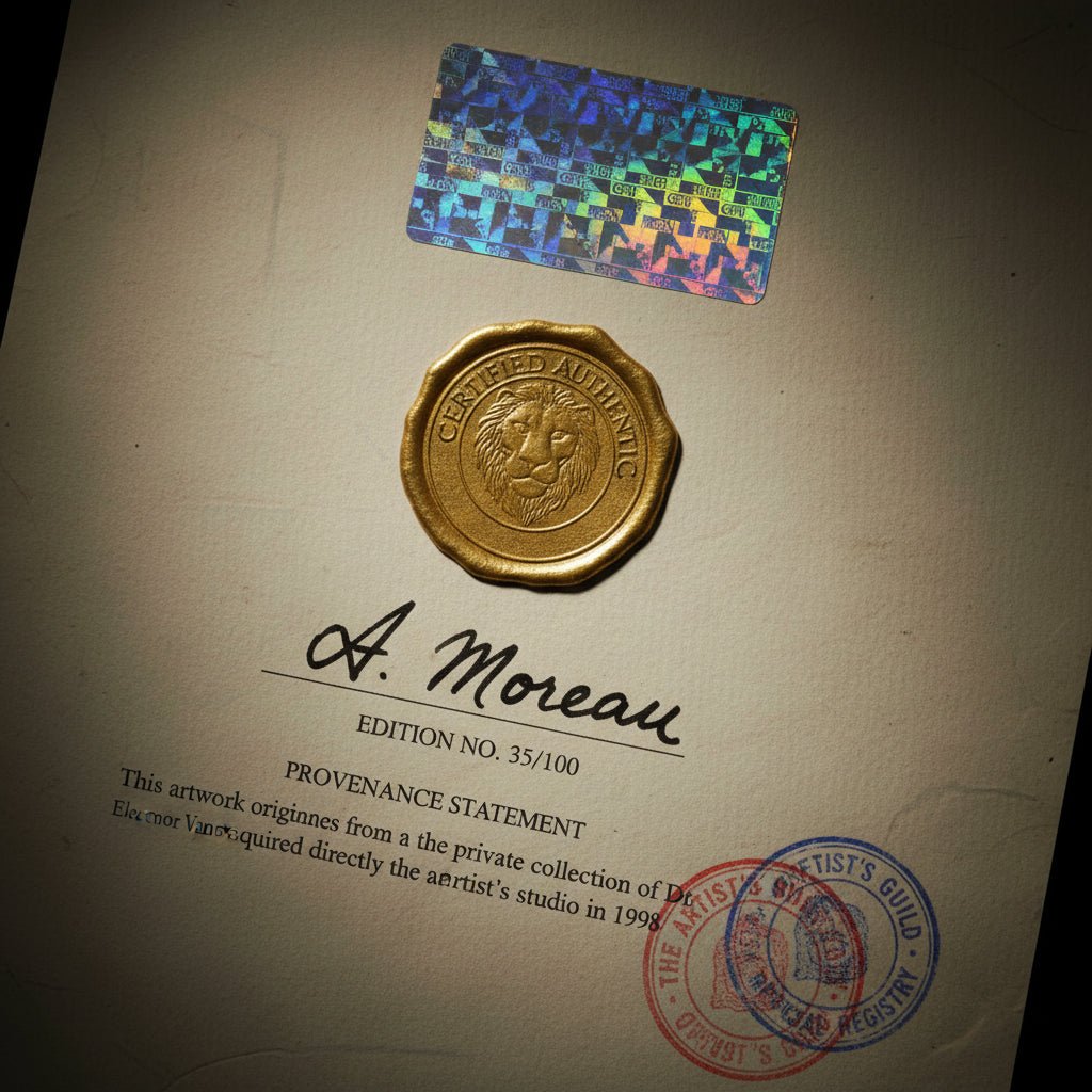 Certificate of Authenticity: What a Legitimate COA Actually Requires - Gauntlet Gallery