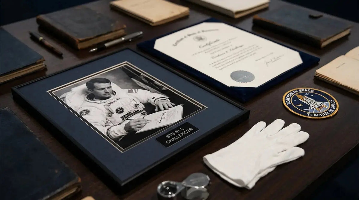 Christa McAuliffe Memorabilia — Challenger Teacher-in-Space; Tragedy Premium and Authentication - Gauntlet Gallery