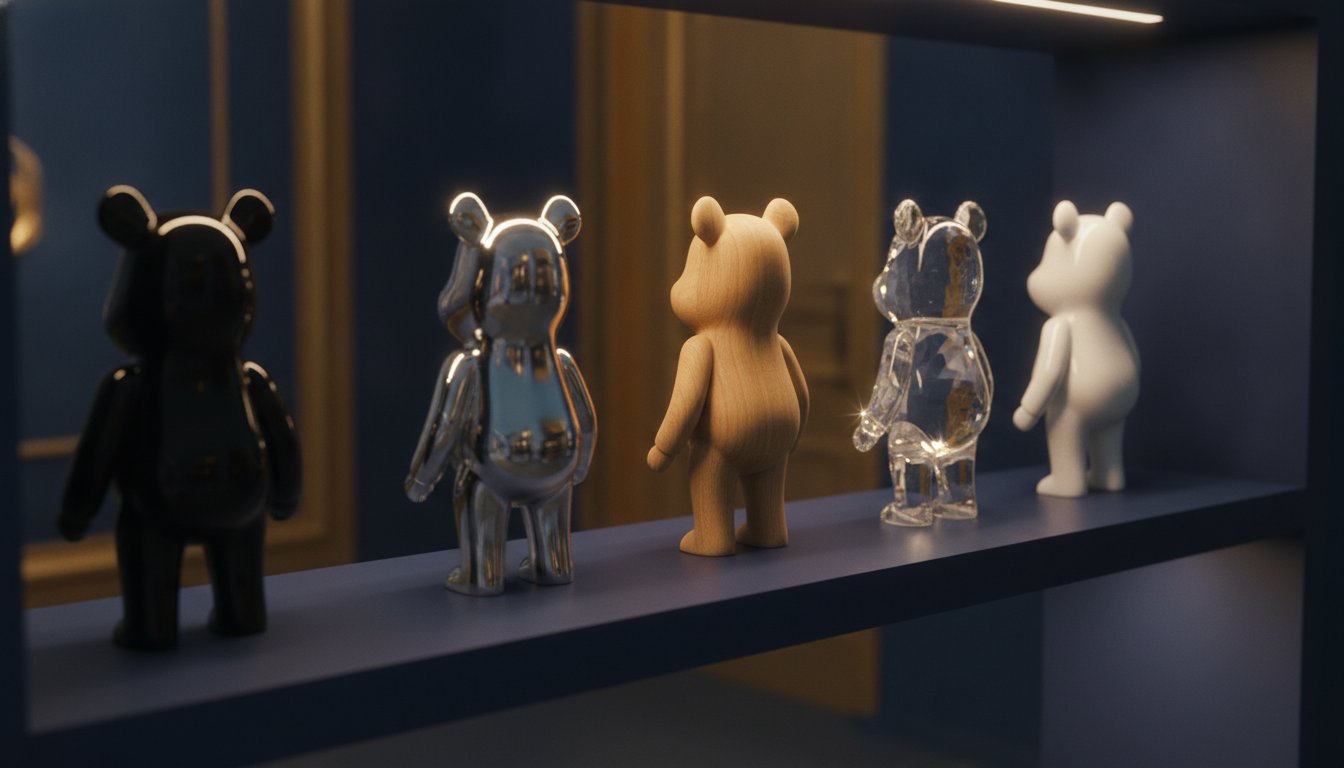 What Is the Difference Between Vinyl, Chrome, Wood, Crystal, and Porcelain BE@RBRICKs?