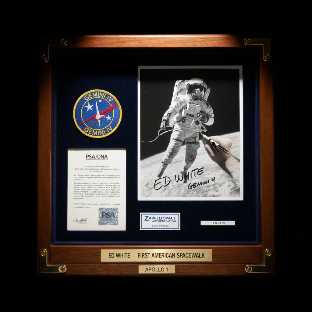 Ed White Signed Memorabilia — First American Spacewalk (Died Apollo 1); Value Guide - Gauntlet Gallery