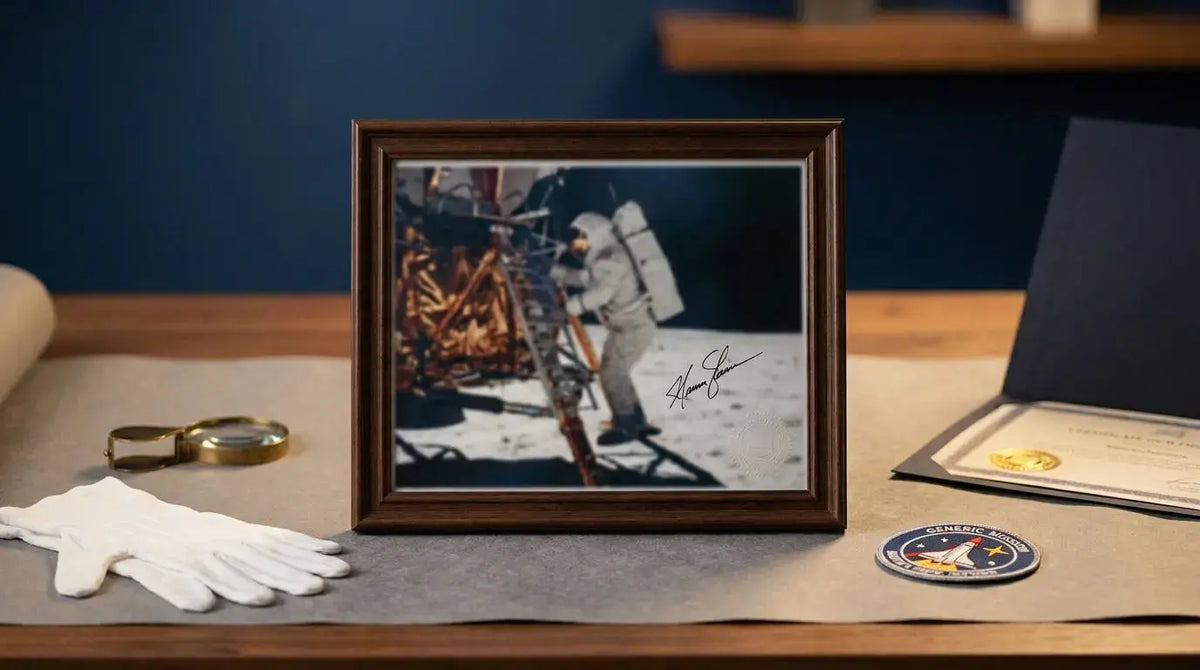Edwin E. Aldrin Comes Down Ladder Signed by Buzz Aldrin: Collector Guide, Rarity & Value - Gauntlet Gallery
