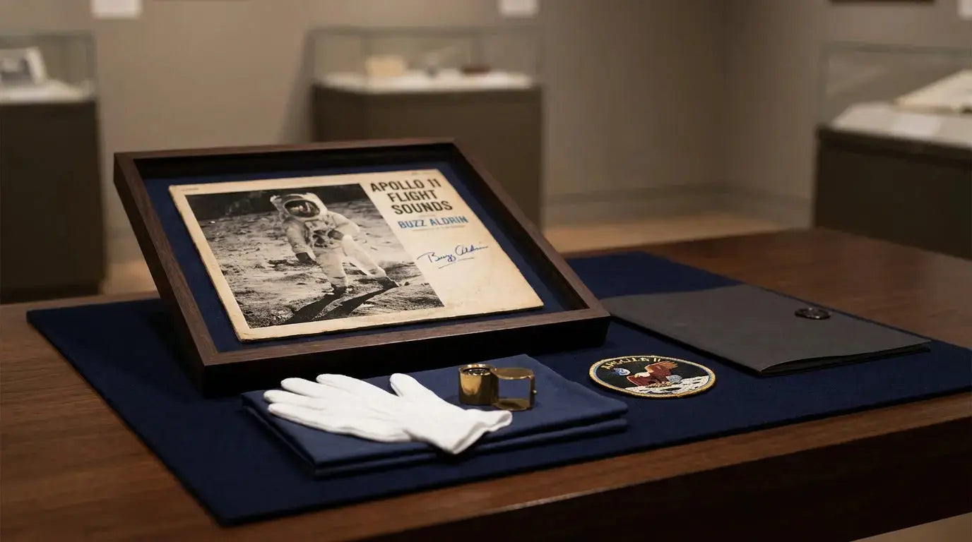 First Man on the Moon - Apollo 11 Flight Sounds EP Signed by Buzz Aldrin: Collector Guide, Rarity and Value - Gauntlet Gallery