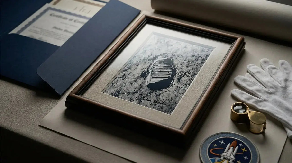 Footprint on Moon (four) Signed by Buzz Aldrin: Collector Guide, Rarity & Value - Gauntlet Gallery