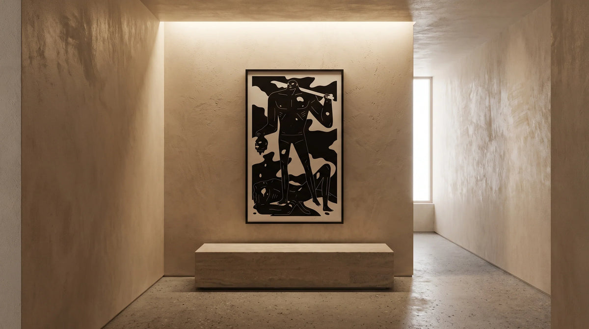 AI interior concept for art against limewash, plaster, and other textured walls