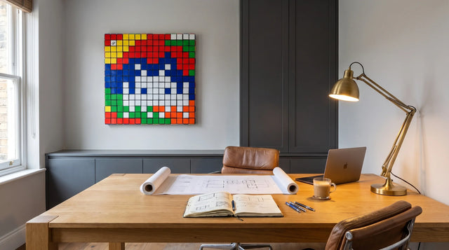 A Home Office Art Wall That Survives Real Working Days