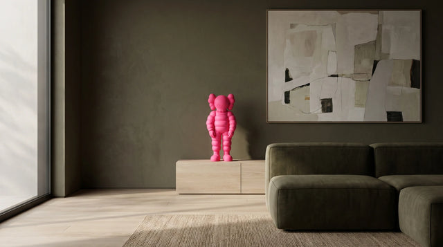 KAWS What Party Pink: One Strong Color in a Tailored Room