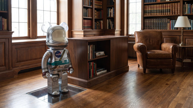 NASA Mercury BE@RBRICK: Silver Against Walnut