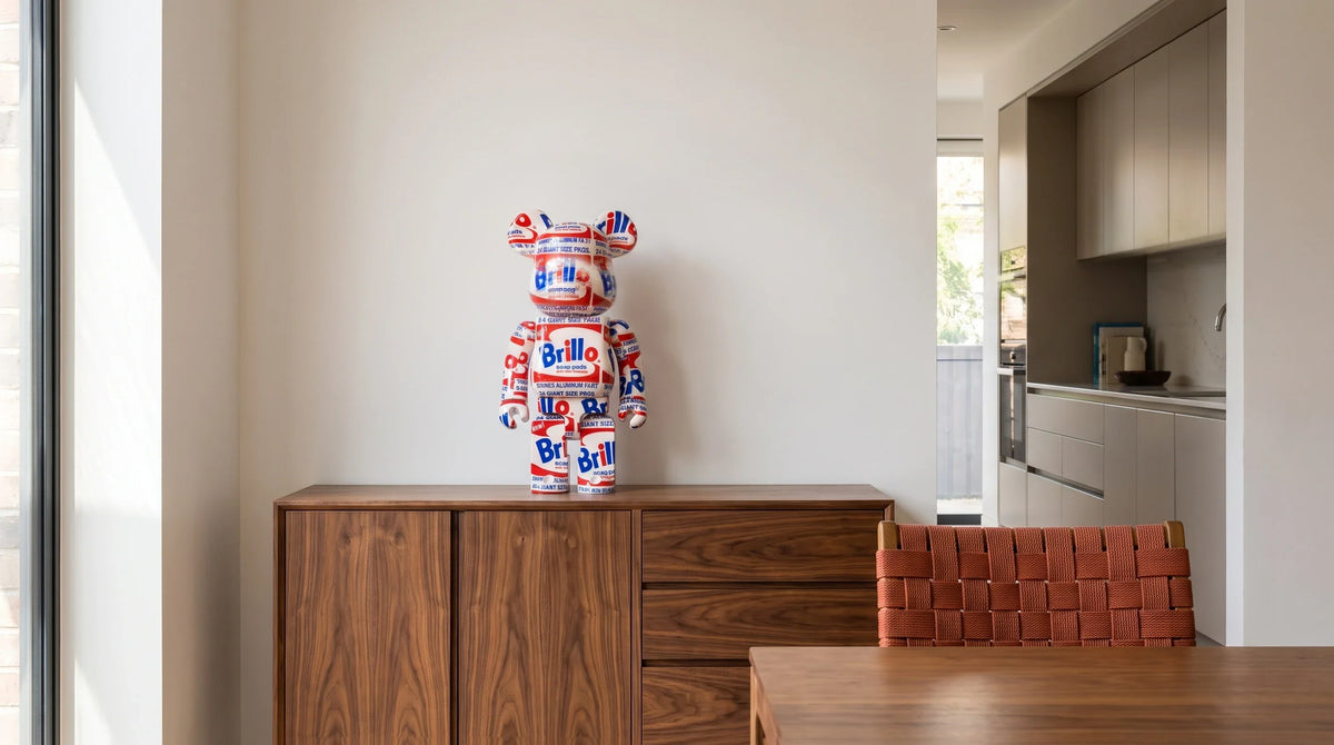 Illustrative interior for Warhol Brillo BE@RBRICK: Pop Art Beside the Kitchen