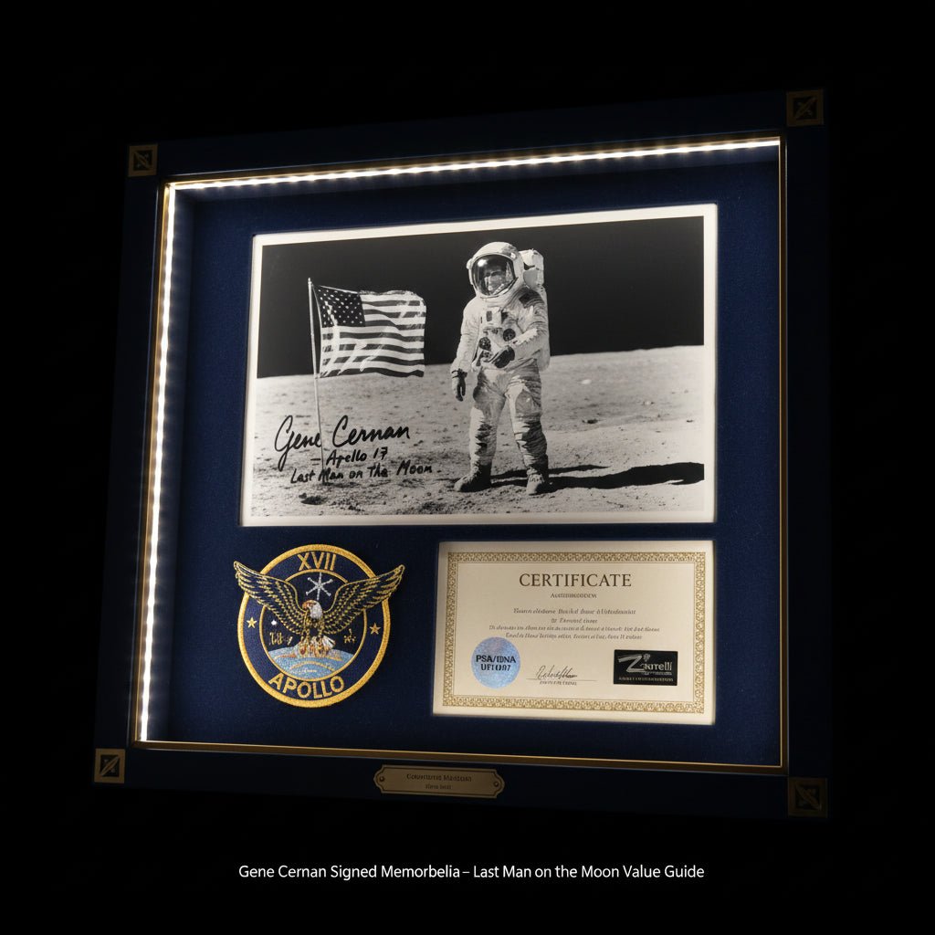 Gene Cernan Signed Memorabilia — Last Man on the Moon Value Guide - Gauntlet Gallery