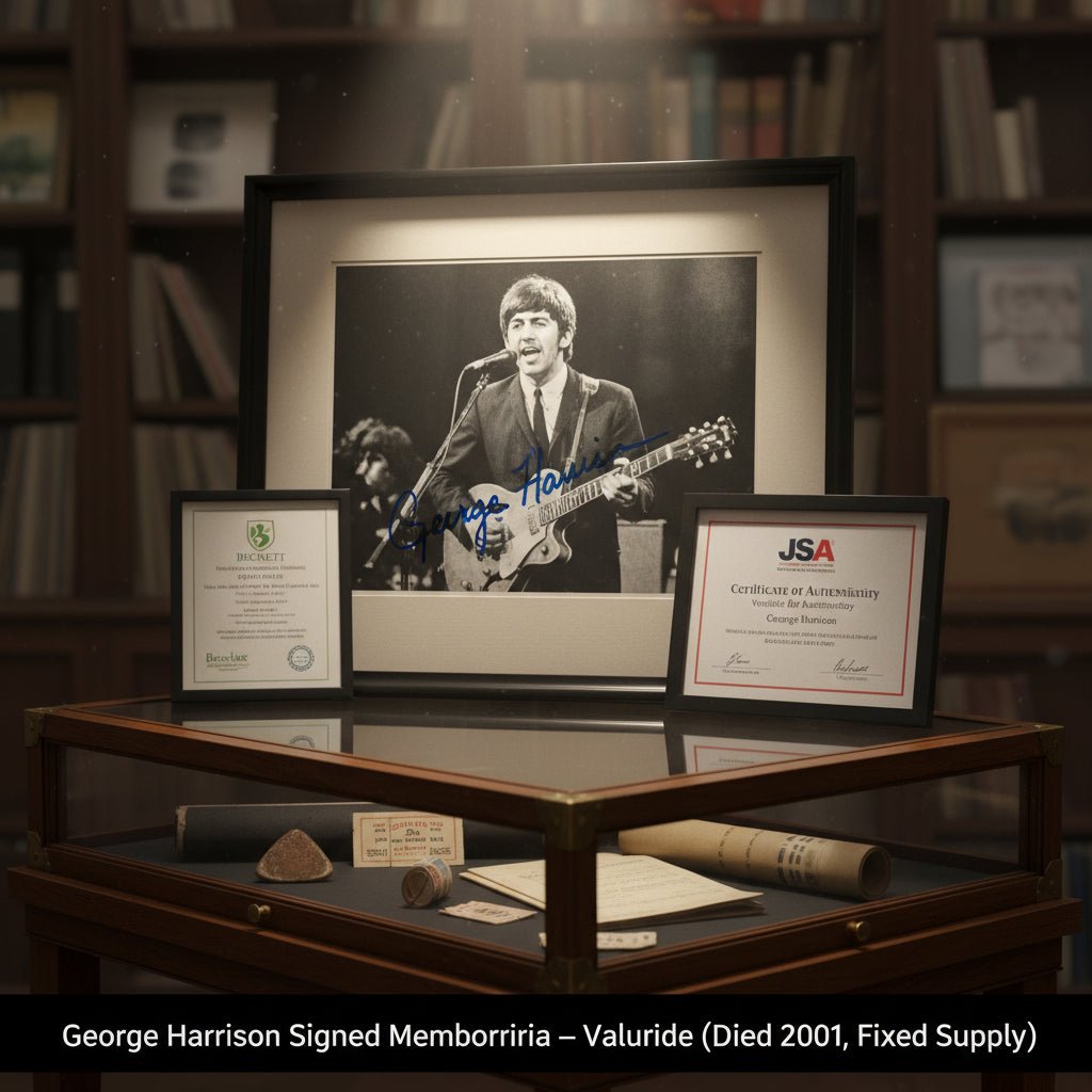George Harrison Signed Memorabilia — Value Guide (Died 2001, Fixed Supply) - Gauntlet Gallery