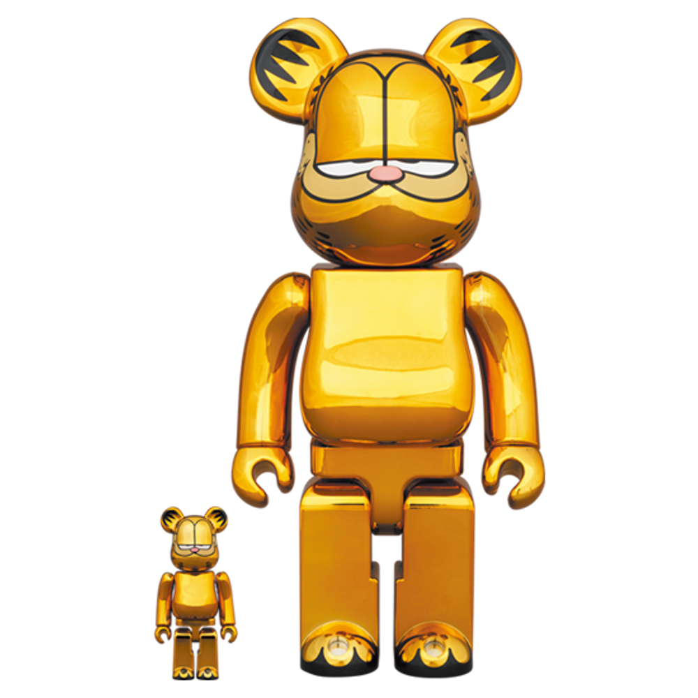 Garfield Gold Chrome BE@RBRICK release reference.