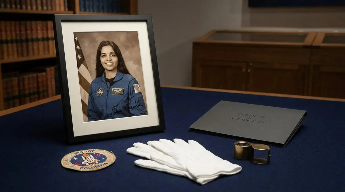 Kalpana Chawla Signed Memorabilia — Columbia Mission, Died 2003; Rarity and Authentication - Gauntlet Gallery