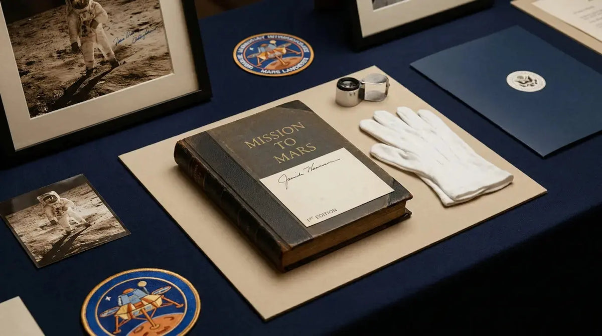 Mission to Mars Book (1st Edition) Signed by Buzz Aldrin: Collector Guide, Rarity & Value - Gauntlet Gallery