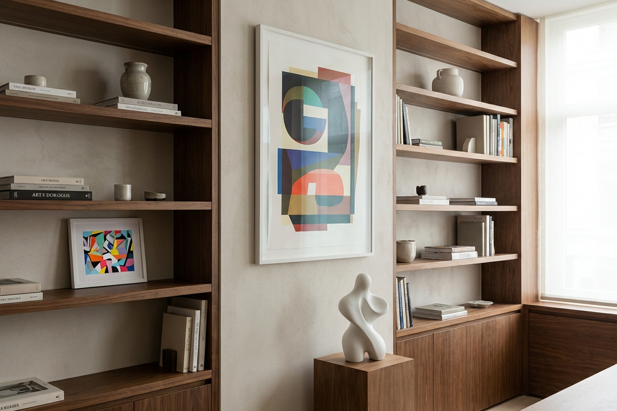 Editorial interior illustration for How to Mix Street Art, Pop Art, and Designer Objects Without a Theme-Park Look