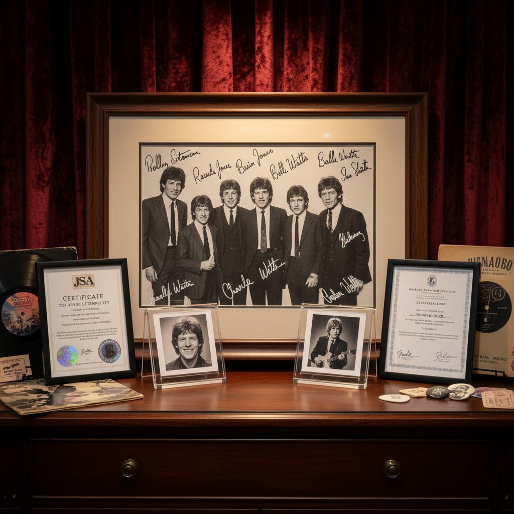 Rolling Stones Signed Memorabilia: Charlie Watts, Brian Jones, and the Full-Lineup Premium - Gauntlet Gallery