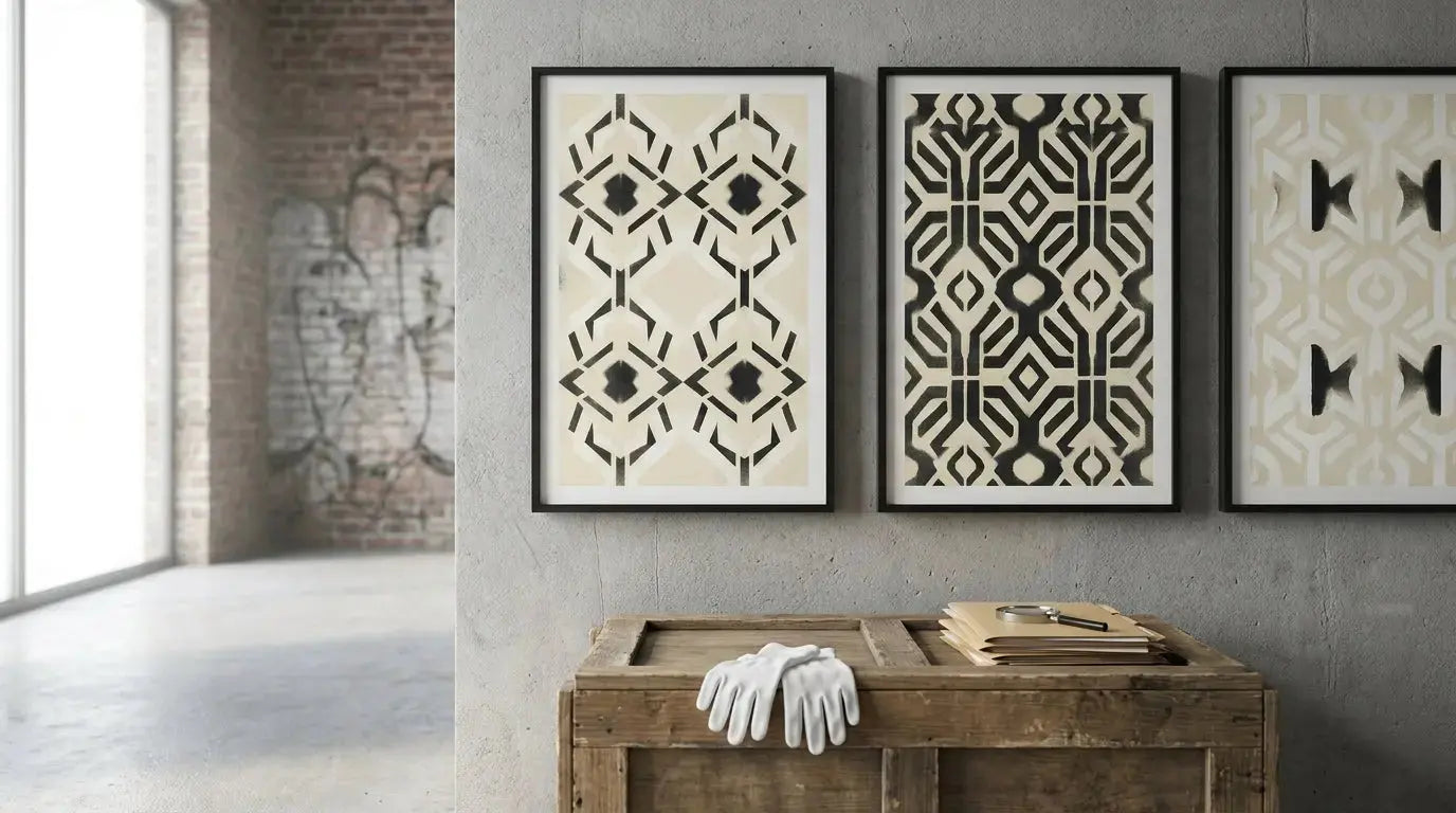 Shepard Fairey Parlor Pattern Inverse Cream Set 2010: 159.2% CAGR - Investment Data and Value Guide - Gauntlet Gallery