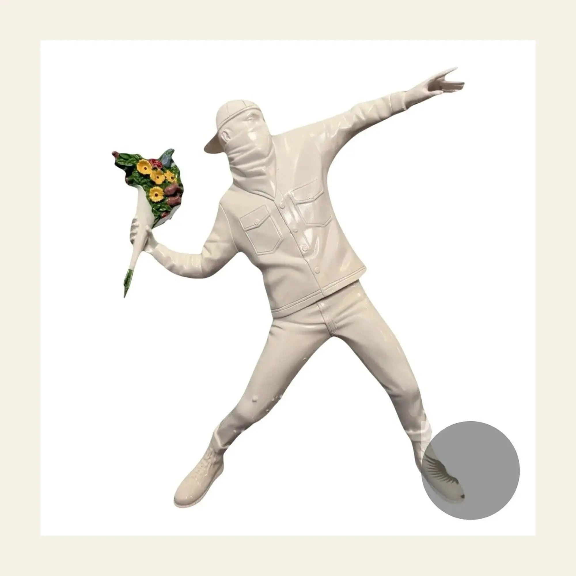 Should You Buy a Banksy Flower Thrower Sculpture or Figure? The 3D Object Market Explained - Gauntlet Gallery