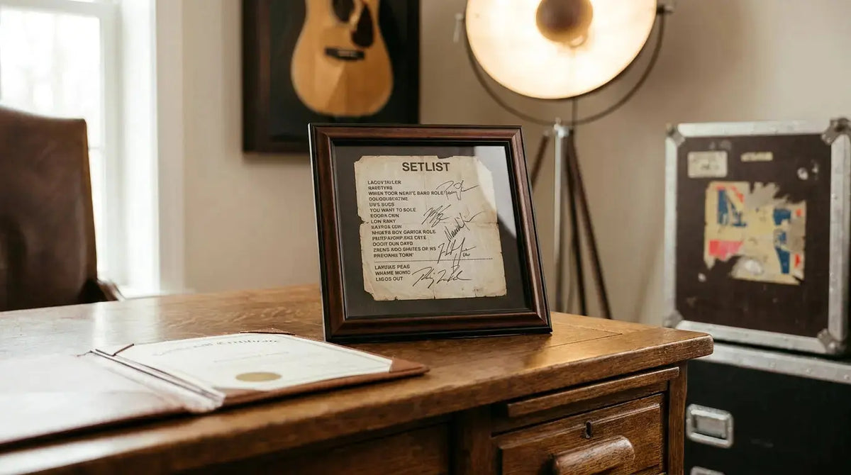 Signed Setlist Authentication — The Rarest Music Memorabilia Format Explained - Gauntlet Gallery