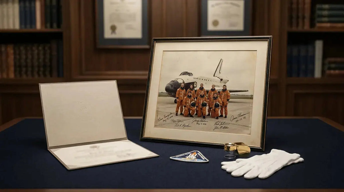 Space Shuttle Memorabilia: Challenger and Columbia Crew vs. Successful Mission Signatures - Gauntlet Gallery