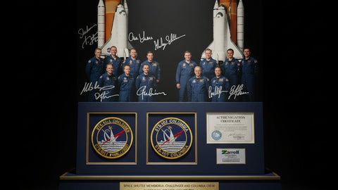 Space Shuttle Memorabilia: Challenger and Columbia Crew vs. Successful Mission Signatures