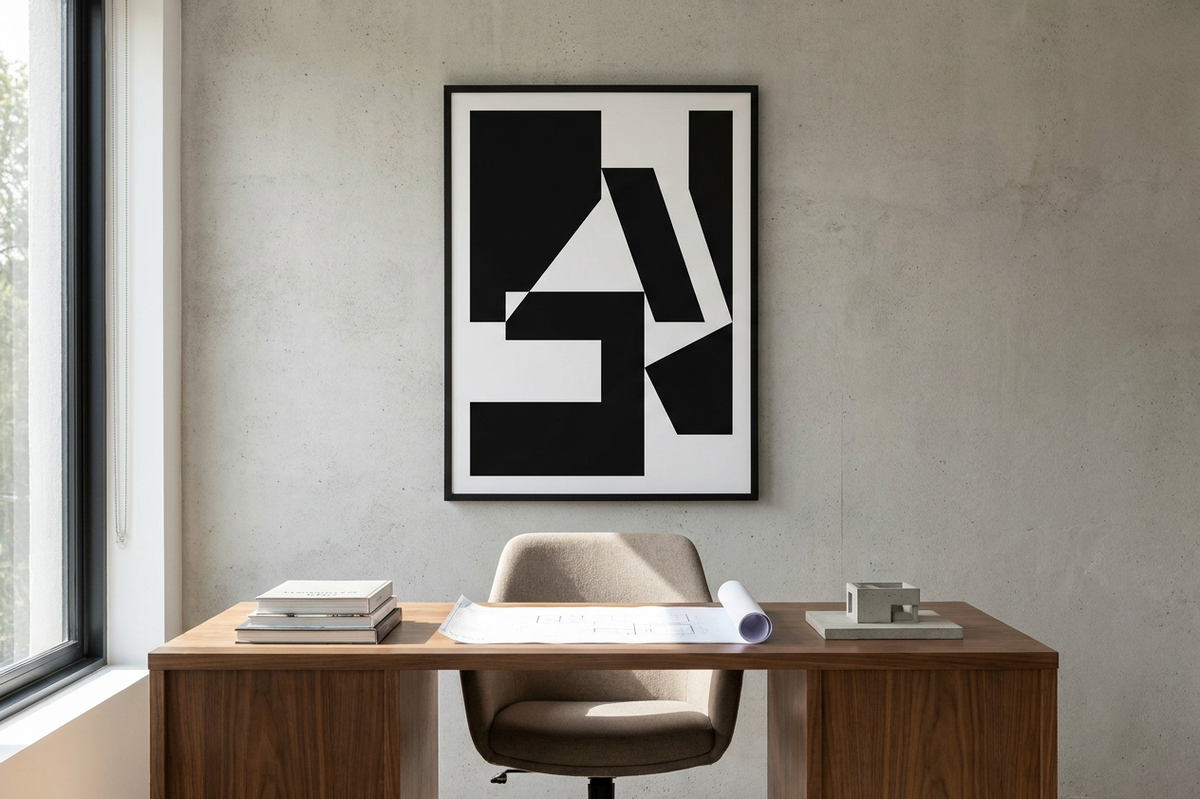 Editorial interior illustration for Street Art for a Home Office or Creative Studio: Make the Wall Do Some Work