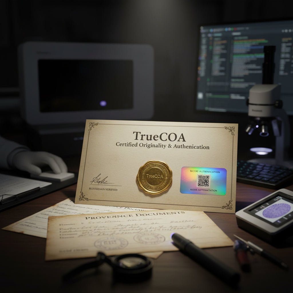 TrueCOA: How Blockchain Authentication Works for Physical Collectibles - Gauntlet Gallery
