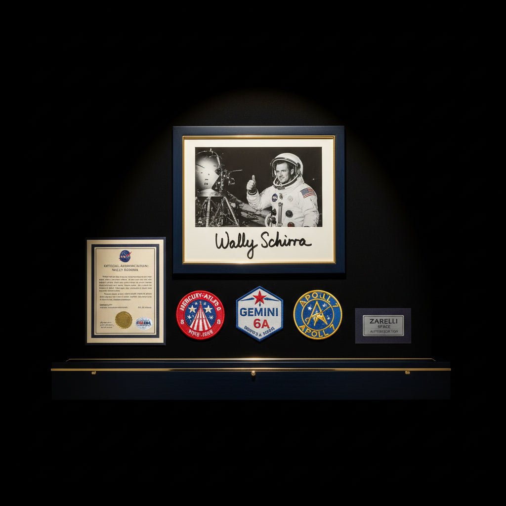 Wally Schirra Signed Memorabilia — Only Astronaut to Fly Mercury, Gemini AND Apollo - Gauntlet Gallery