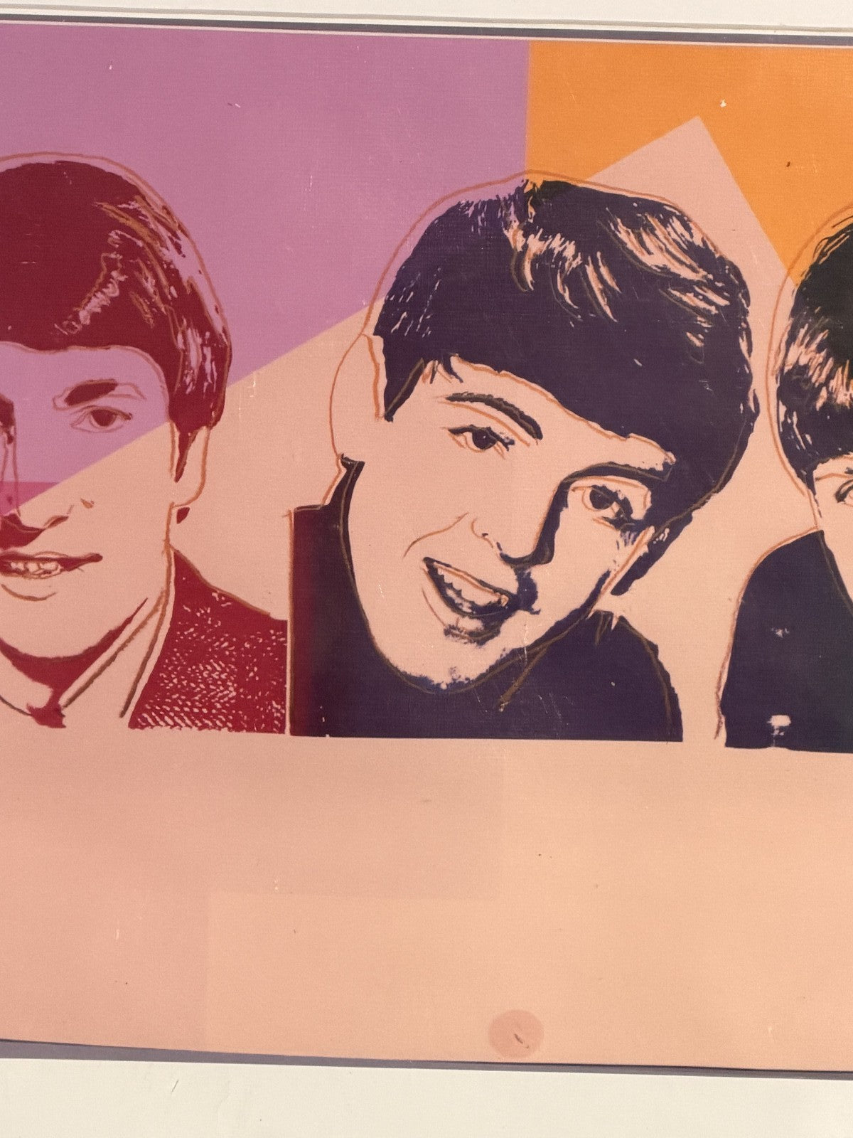Andy Warhol The Beatles 2007 El Mundo Offset Lithograph After Warhol Framed COA