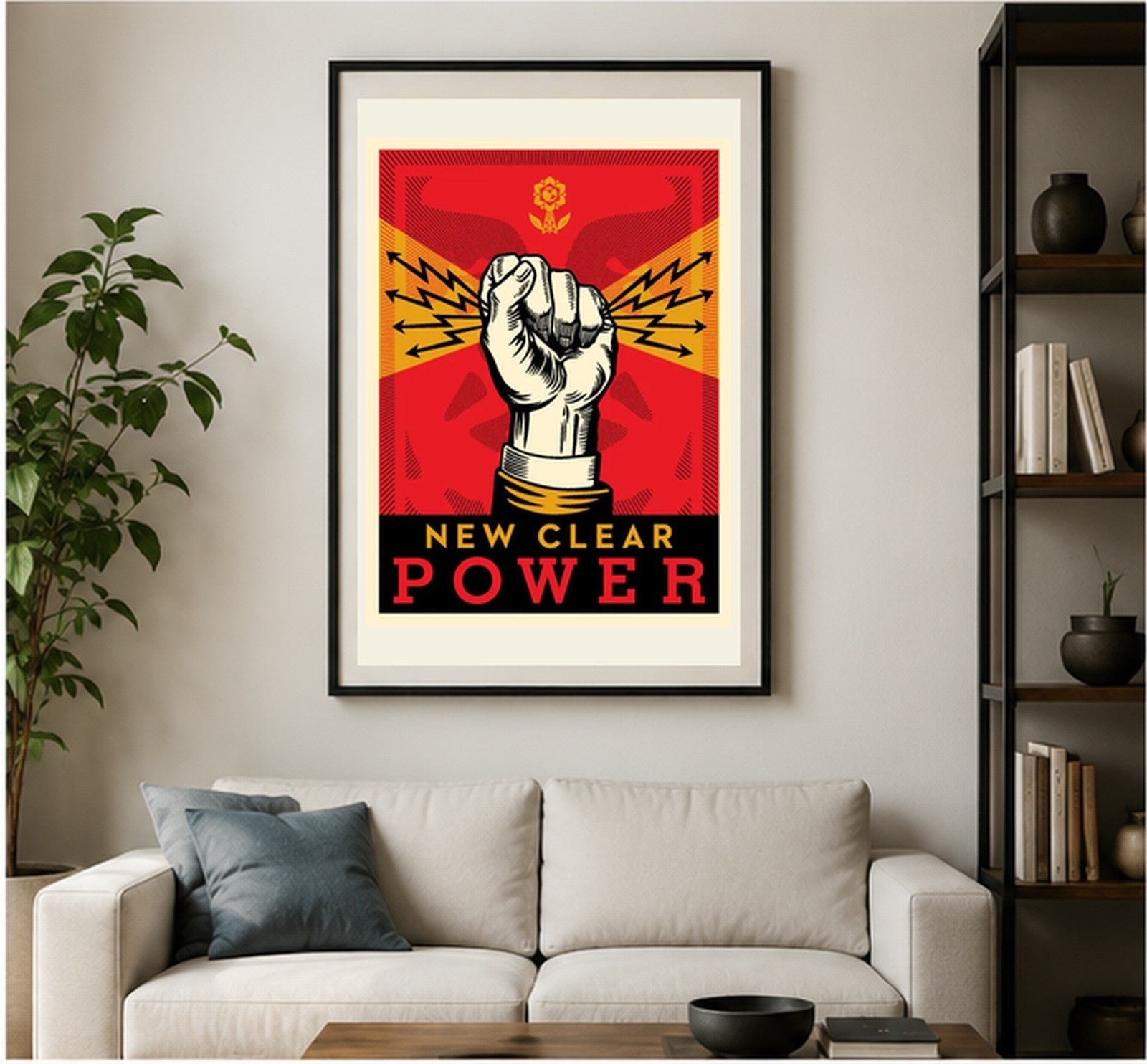 Shepard Fairey New Clear Power 2022 Signed Screen Print 18x24 Ed 350 OBEY