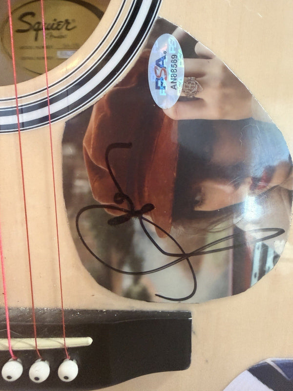 Taylor Swift Signed Acoustic Guitar Tortured Poets PSA/DNA COA AN88569