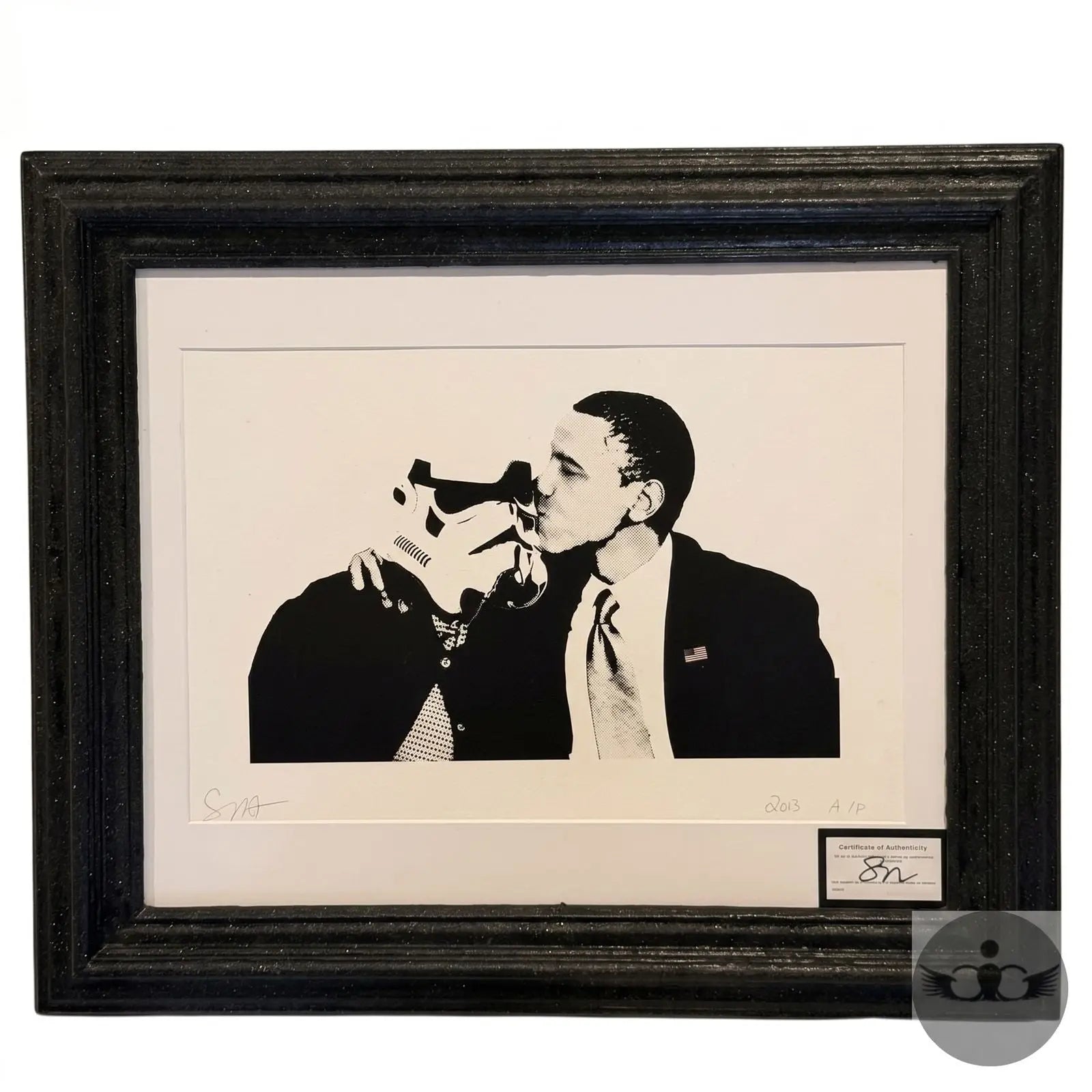 RARE ART - Death NYC Obama x Stormtrooper Signed Art Print, 2013 AP Framed