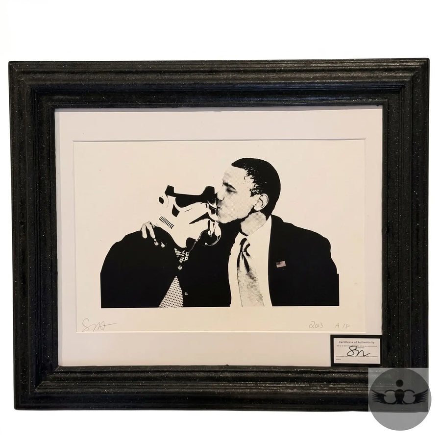 RARE ART - Death NYC Obama x Stormtrooper Signed Art Print, 2013 AP Framed