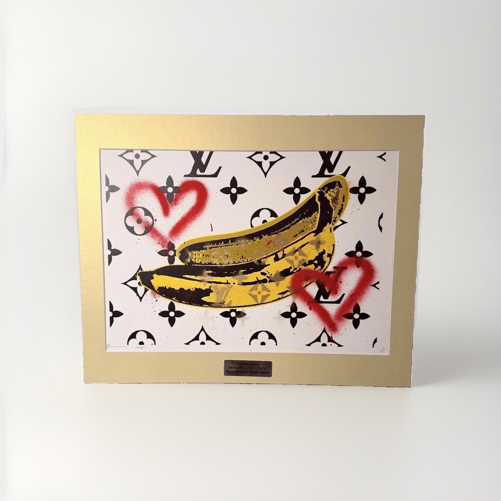 Death NYC Tropical Excess LV Banana Pop Art 1/1 Signed COA Hand-Sprayed