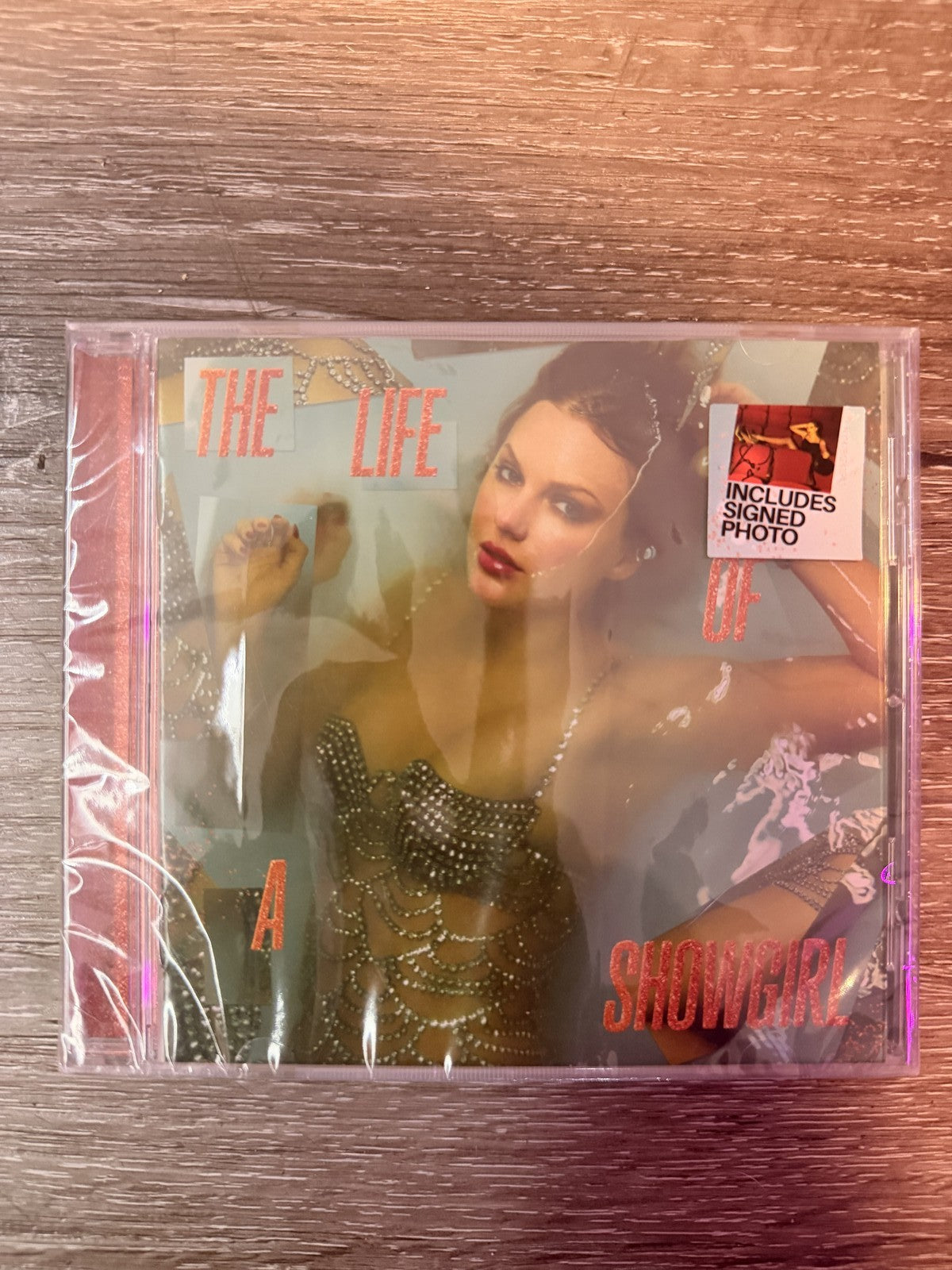 Taylor Swift The Life of a Showgirl CD Signed Photo New Sealed