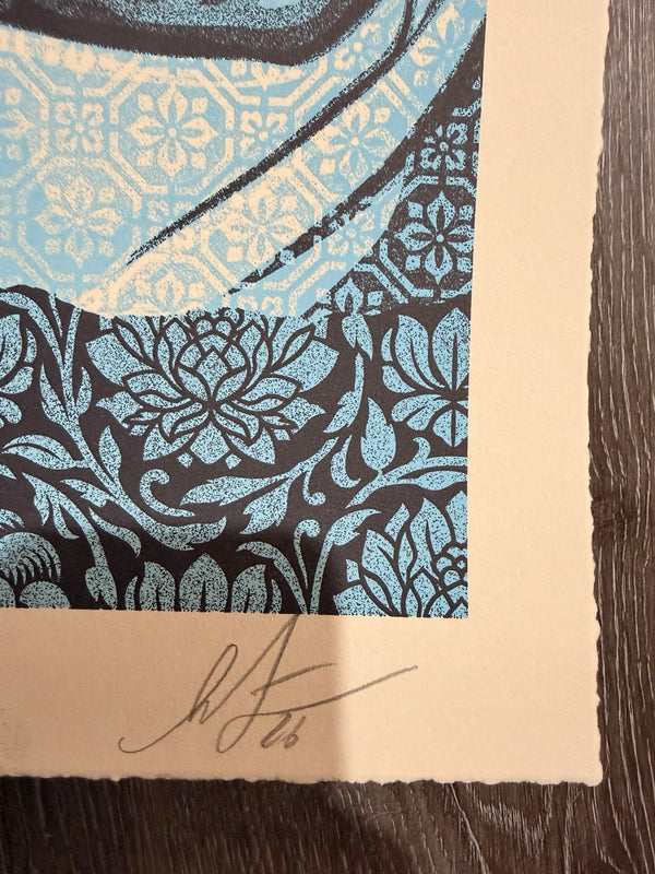 Shepard Fairey Obey Universal Personhood Letterpress 2026 Signed 240/450 Blue