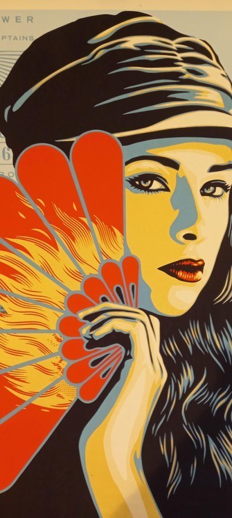 Shepard Fairey Fan The Flames 2019 Signed Numbered 302/550 24x36 OBEY Print — listing photograph 6