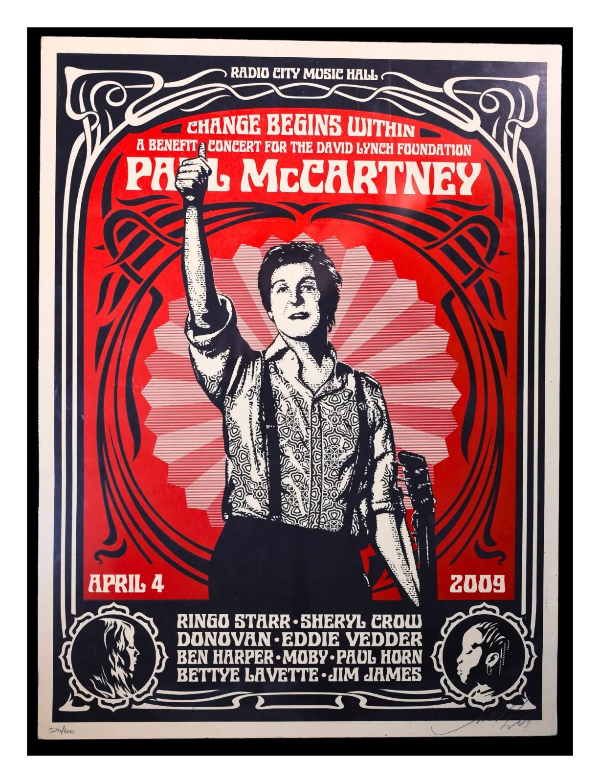 Shepard Fairey Presidential Seal Red 2007 Signed Screen Print 189/300 OBEY