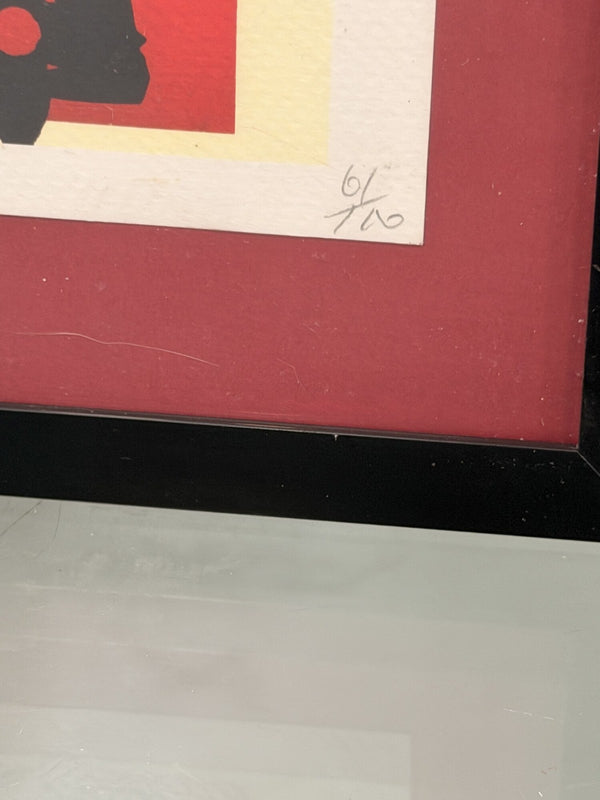 Framed Che Guevara "Wage Peace OBEY" Graphic Print, Marked 6/20