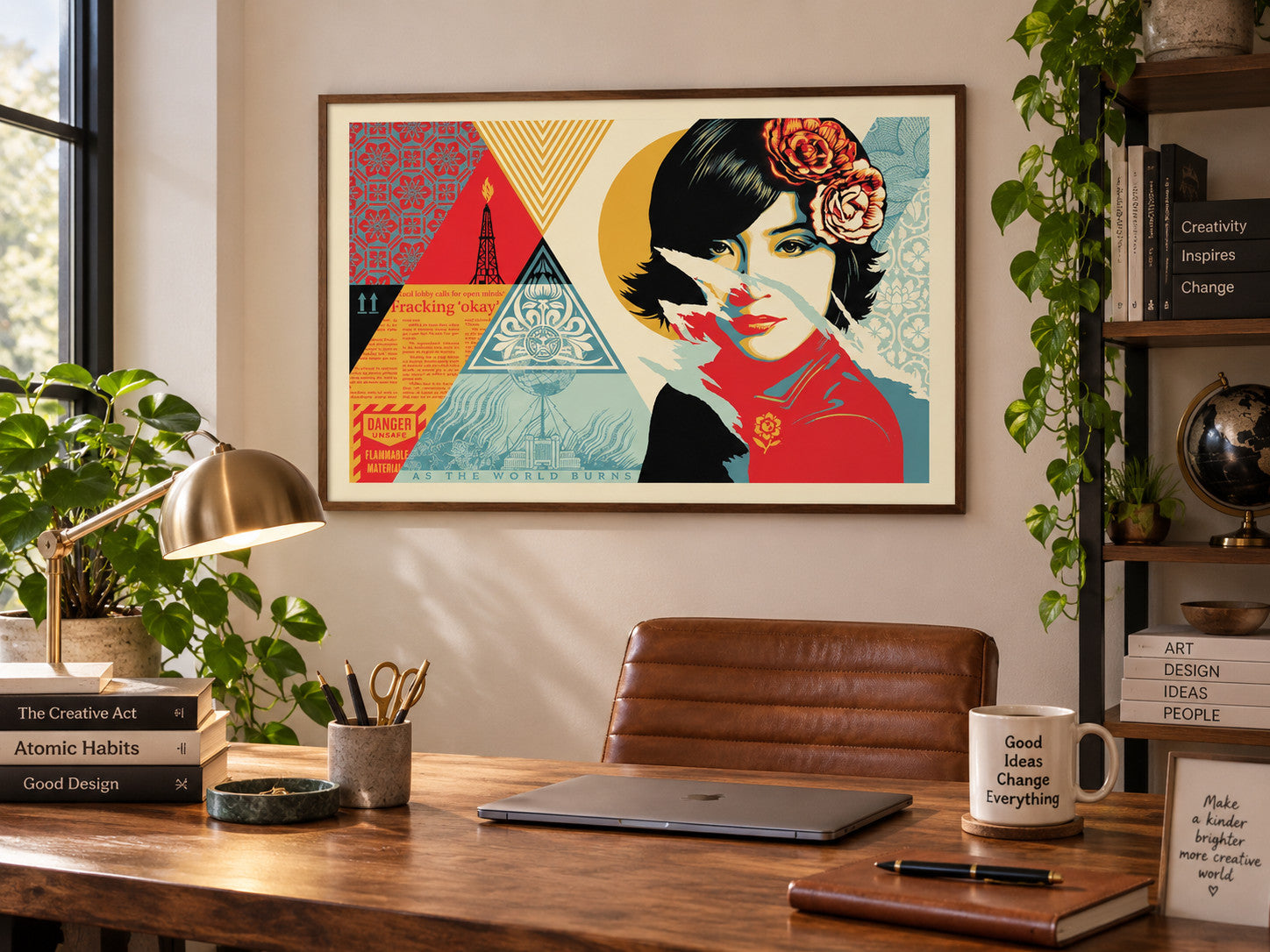 Shepard Fairey Open Minds 2022 Signed Numbered 253/675 24x36 OBEY Screenprint — listing photograph 2
